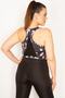 Women's Large Size Black Tulle Detailed Crop Bistuary 65n33325