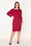 Women's Large Size Fujya Back V Capri Sleeve Dress 65n31822
