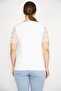 Women's Bone Plus Size Cotton Fabric Lace Detailed Blouse 65n35922 - 8