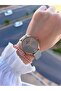 Rose Gray Straw Cord 2 Years Warranty 3 Atm Water Resistant Women Wrist Watch