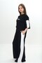 Girl's 100% Cotton London Printed Oversize Garnished Three-Collar Sleeve Tracksuit Set-293