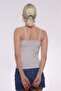 Light Gray Thin Strap Cotton Basic Undershirt Sh169 - 4