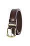 100% Genuine Leather Gold Buckle, Dark Brown Women's Belt with Metal Bridge, 3 Cm=3pcs-3cm-kd-42-gold.tk