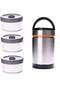 Stainless Steel Food Vacuum Flask 3 Layers Leakproof Food Vacuum Flask 1.9 Liters - 6