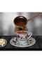 Armada Cini AR 643 Double Tulip Gold Gilt Porcelain 6-Piece Cup Set