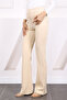 Beige Floral Spanish Flared Pants - 2