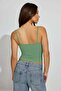 Moss Green Thin Strap Cotton Basic Undershirt Sh169 - 7