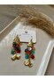 Sequin Fish Earrings & Gold Detailed Fish Earrings with Dangle ✨ - 3