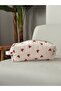 Heart Patterned Special Print Cotton Fabric Hair Styling Bag / Cosmetic Bag / Organizer - 5