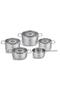 Pure Collection Steel Cookware Set -9 Piece Glass Lid