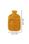 Pabtex Soft Plush Water Bag Cover with Ribbon Detail, Warm Design Brown - 4