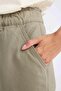 Paperbag Gabardine Trousers High Waist with Pockets Basic Straight Standard Leg S2790Az24Wn - 5