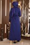 Ribbed Ferace with Hidden Buttons Indigo 18901 - 5