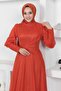 Silvery Evening Dress with Cuff Zipper Detail Tile 12253 - 2