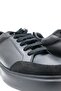 Man Men's Genuine Leather 7 cm Height Increase Black Sports Shoes - 4