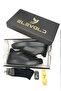 Man Men's Genuine Leather 7 cm Height Increase Black Sports Shoes - 7