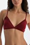 Burgundy Basic Triangle Form Soft Bra - 5