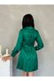 Belted jacquard women’s mini dress - 3