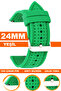24mm Silicone Watch Band Strap Compatible with Fossil-Welder-Casio-Seiko-Omega-Armani Watch 24S26B