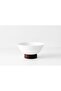 Bugzella Large Size White Tempered Glass Bowl with Walnut Legs - Simple Model - 2