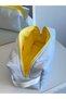 Blue Gingham Hair Styling Bag with Yellow Sun Embroidery, Large Size Travel Bag - 2