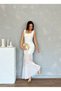 Skirt Hem Chiffon Detail Evening Dress Graduation Wedding Women's Dress