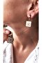 Women's Daisy Figured Steel Earrings - 2