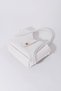 Women's White Lock Detailed Set of 2 Hand and Shoulder Bags and Makeup Bag - 4
