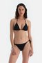 Parte de jos de bikini spaghetti negru