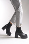 Women's Heeled Boots Black Skin - 2
