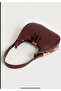Sorelis Women's Patent Leather Baguette Cherry Bag Zipper Closure Shoulder Bag with Strap Detail - 2