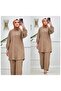 Linen Blend Suit with Stones on the Front