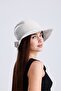Uv 50+ Sun Protection Bow Detailed Women's Visor Bucket Hat with Adjustable Back - 4