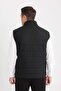 Slim Fit High Collar Lined Seasonal Vest with Zipper Pockets D7536Ax25Sp - 5
