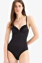 Fall in Love Half Filled Lace Detail Bodysuit 	   D8168Ax25Sp