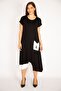 Women's Large Size Black Pocket Detailed Garnished Dress 65n23077 - 7