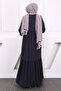 Smoked Sleeve Elastic Frilly Ferace - 4