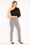 Women's Large Size Gray 5 Pocket Lycra Denim Trousers 65n35151 - 5