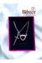 Red Heart and Sword Figured Snow White and Hunter Necklace Zircon Stone Necklace - 3
