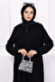 Black Sleeve Elastic Frilly Ferace - 2