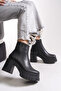 Eshathbel Women's Heeled Boots0012510 Black Skin - 2