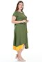 Women's Large Size Khaki Pocket Detailed Garnished Dress 65n23077 - 3