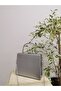 Women's Silver Fabric Evening Dress Clutch Bag - 7