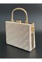 Women's Wavy Gold Evening Dress Clutch Chain Strap Hand Wedding Engagement Night Shoulder Bag - 5