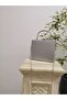 Women's Silver Fabric Evening Dress Clutch Bag - 2