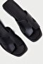 Genuine Leather Mbgvn656S Women's Black Flat Slippers - 7
