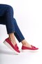 Genuine Leather Mbmtt501-Fs Women's Thick Sole Fuchsia Ballerina & Loafer - 4