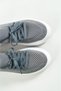 H- 101-Gr Knitwear Knitted Fabric Oval Toe Lace Detail Women's Gray High Sole Ballerina & Loafer - 5