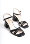 Mbhrn501-S Women's Open Back Black Heeled Shoes - 3