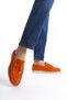 Mubiano Genuine Leather Collection Women's Suede Loafer & Ballerina Orange -Mckry1410-Orj - 3
